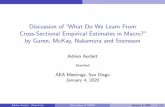 What Do We Learn From Cross-Sectional Empirical Estimates in …web.stanford.edu/~aauclert/gmns_discussion_aa.pdf · \What Do We Learn From Cross-Sectional Empirical Estimates in