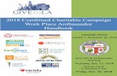 2018 Combined Charitable Campaign Work Place Ambassador ...givetola.org/Give to LA 2018 Kick Off Ambassador Booklet v2.pdf · 2018 Ambassador Handbook City of Los Angeles Give to