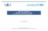WFP & UNICEF 0 FOOD SECURITY AND NUTRITION ASSESSMENT · NUTRITION ASSESSMENT . 2 ACKNOLEDGEMENTS This report is the outcome of a collaborative process and would not have been possible