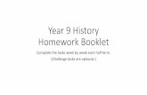 Year 9 History Homework Booklet - New Homepage · Homework Booklet Complete the tasks week by week each half term. ... Supreme Court said segregation on buses was wrong. The boycotters