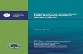 Designing and Implementing Human Capital Management … · 2016-11-21 · Designing and Implementing Human Capital Management Systems in Educator Evaluation September 23, 2015 Authors.