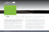 COVID-19 transport legacy... · Community demand for major transport infrastructure softens. Push for investment in local and community infrastructure. Benefits in reduced travel-based