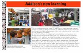 Addison’s new learning - ELP · 2015-12-07 · Addison’s small group explorations Addison is learning about being part of the penguin group, how he can contribute and what is