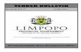 TENDER BULLETIN - limtreasury.gov.za · AVPRO 2000 Systems cc R 754 322 – 04 98.00 28/02/2014 ACDP 13/39 Supply, Delivery & Installation of Audio Visual Equipment for the Boardroom