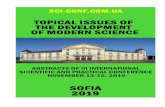 TOPICAL ISSUES OF THE DEVELOPMENT OF MODERN SCIENCEsci-conf.com.ua/wp-content/uploads/2019/11/topical... · 9/11/2019  · 3 UDC 001.1 BBK 91 The 3rd International scientific and
