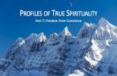 PROFILES OF TRUE SPIRITUALITY€¦ · “True spirituality is the Christian’s desire for a deeper, richer life in Christ, inward first and then ... Gerhard Kittel, Theological Dictionary