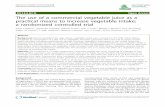 RESEARCH Open Access The use of a commercial …...RESEARCH Open Access The use of a commercial vegetable juice as a practical means to increase vegetable intake: a randomized controlled