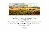 WEST TEXAS HISTORICAL ASSOCIATION · West Texas Historical Association 93rd Annual Meeting—Abilene Thursday April 7 6:15 P.M. “Lead-Off” Session for the 93rd Conference: Baja
