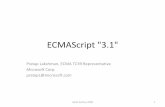 ECMAScript 3.1 - jaoo.dkjaoo.dk/dl/jaoo-aarhus-2008/slides/PratapLakshman_ECMAScript31.p… · ECMAScript • A brief introduction to the language • Standardization –History,