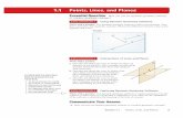 1.1 Points, Lines, and Planes - Demarest...4 Chapter 1 Basics of Geometry 1.1 Lesson Collinear points are points that lie on the same line. Coplanar points are points that lie in the