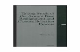 Taking Stock of the Army's Base Realignment and Closure ... · Title: Taking Stock of the Army's Base Realignment and Closure Selection Process Author: William M. Hix Subject: The