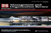 Management and Organization Review · MANAGEMENT AND ORGANIZATION REVIEW Volume 15 Issue 3 September 2019 Letter from the Editor 463 Special Issue Introduction SURESH BHAGAVATULA,RAM