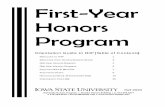 First-Year Honors Program · Iowa State University First-Year Honors Program Orientation Guide • Fall 2020 • Page 2 University Honors Program Staff Laurie Smith-Law, Administrative