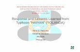 Response and Lessons Learned from Typhoon HAIYAN (YOLANDA) 2014-06-13آ  Typhoon â€œHAIYANâ€‌ (YOLANDA)