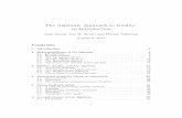 The Algebraic Approach to Duality: an Introductionstaff.utia.cas.cz/swart/lecture_notes/algebra17_08_03.pdf(so far) linked to Lie algebras, their derivation uses algebraic ideas similar