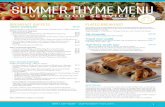 UTAH FOOD SERVICES · 2018-02-16 · 801 5130226 utahfoodservices.co Plated Breakfast 1 Summer Thyme Menu UTAH FOOD SERVICES Breakfast Buffets Classic Continental The Scrambler Our