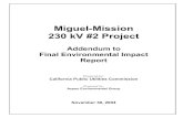 Miguel-Mission 230 kV #2 Project€¦ · 4.13 EIR Mitigation Measures.....14 5. Conclusion ... Figure B-1 Proposed Temporary 138/230 kV Operation for Miguel-Mission 230 kV #2 Appendix
