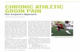 SPORTS MEDICINE CHRONIC ATHLETIC a. b. …...pubalgia. The multiple coexisting pathology concept of athletic groin pain implicating overload of the bone tendon complex gives a more
