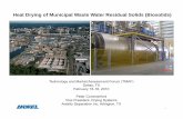 Heat Drying of Municipal Waste Water Residual Solids ... · Heat Drying of Municipal Waste Water Residual Solids (Biosolids) ... ~16,000 publicly-owned wastewater treatment plants