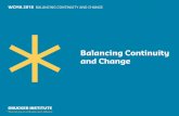 Balancing Continuity and Change - Wcma Annual …CD2D9300-9629-4071-8A91...*WCMA 2018 BALANCING CONTINUITY AND CHANGE Four Requirements of the Change Leader 1. Policies to make the