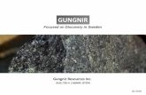 GUNGNIR - ACCESSWIRE$15.9M Kinross Gold Investment in Aurion, Sept 2017 $8.1M Goldcorp Investment in Mawson Feb 2018 Gungnir Norrbotten Au, Cu, Ni, Co, Ag Permits Agnico Eagle JV,