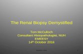 The Renal Biopsy Demystified - EMEESYAssessment of Renal Disease in the Human • Assessment is multimodal • Clinical setting highly important • Knowledge of renal medicine is