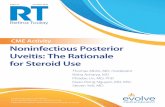 CME Activity Noninfectious Posterior Uveitis: The ...retinatoday.com/pdfs/1016_insert2.pdfNoninfectious Posterior Uveitis Noninfectious Posterior Uveitis: The Rationale for Steroid