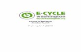 E-Cycle Washington Retailer Toolkit · Flyer – Small flyer with information about E-Cycle Washington including website and phone number; prints four to a page. Language for Reciept