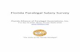 Florida Paralegal Salary Survey · pertain to not just strictly salary information, but also benefits, education levels, training, billable rates, and other relevant data. We had