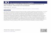 Osteopontin controls immunosuppression in · 2018-11-16 · The Journal of Clinical Investigation COMMTARY jci.org Volume 128 Number 12 December 20185209 Osteopontin controls immunosuppression