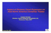 Impact of Panama Canal Expansion on Asia -North …...Impact of Panama Canal Expansion on Asia -North America Container Trades Andrew Penfold Director, Ocean Shipping Consultants Ltd.