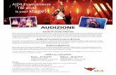 AIDA Entertainment – The world is your stage! · AIDA Entertainment GmbH – Seilerstraße 41–43 – D-20359 Hamburg – AIDA Entertainment – The world is your stage! AUDIZIONE