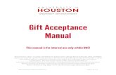 Gift Acceptance Manual - University of Houston Acceptance Manual approved for distribution.pdfGift Acceptance Manual 20200 420 Page 1 of 115 . Gift Acceptance . Manual . This manual