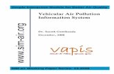 Vehicular Air Pollution Information System · 2016-09-24 · This working paper presents the description of the “Vehicular Air Pollution Information System” (VAPIS) tool. The