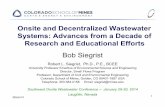 Onsite and Decentralized Wastewater Systems: Advances from ... · Characterization of the “biozone” generated in soil Macro- and micromorphology, geochemistry, microbiology 0