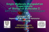 Single-Molecule Manipulation Experiments of …...Single-Molecule Manipulation Experiments of Biological Molecules I: Introduction and Techniques Single-Molecule Manipulation Ching-Hwa