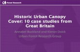Historic Urban Canopy Cover: 10 case studies from Great ... · Birmingham Chester • 7 urban areas show increase, 4 statistically significant (p > 0.05, 95% CI) • 2 urban areas
