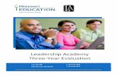Leadership Academy Three-Year Evaluation€¦ · • 2014-15 Year=Forty-six (46) respondents of eighty-nine (89) participants or 51% return rate • 2015-16 Year=Twenty-nine (29)