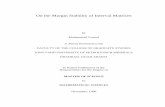 On the Margin Stability of Interval Matrices · On the Margin Stability of Interval Matrices by Muhammad Yousuf A Thesis Presented to the FACULTY OF THE COLLEGE OF GRADUATE STUDIES