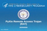 PyXie Remote Access Trojan (RAT) · 1 day ago · 3 Overview TLP: WHITE, ID# 202002201000 • Remote Access Trojan (RAT) – often inserted into free software • Also capable of