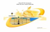 Rosneft Oil Company IFRS 2Q and 1H2014 ResultsAgreement reached with Mozyr Refinery m anagement to reduce processing costs by $3.5 per ton in 2014 Reduced forwarding agents’ service