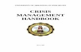 CRISIS MANAGEMENT HANDBOOK...CRISIS MANAGEMENT HANDBOOK PURPOSE AND SCOPE This handbook provides a positive direction and rapid response by University administrators, faculty, staff