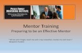 Mentor Training - William Paterson University · local community business partners. • The Institute individually matches students/mentees with mentors who can teach them life skills,
