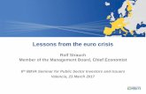 Lessons from the euro crisis - European Stability Mechanism · The European economy after the crisis 1. A comprehensive crisis response brought the euro area back to equitable growth
