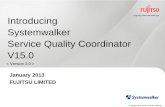 Introducing Systemwalker Service Quality Coordinator V15 · Quality visualization (1) Business Service Quality visualization (3) Investment Optimization Based on Analysis ... Capacity