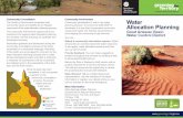 Community Consultation Community Involvement Water ...€¦ · Community Involvement Community participation is vital in the water planning process. To ensure the GAB WAP is developed