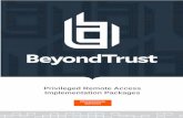 PROFESSIONAL SERVICES - BeyondTrust...BeyondTrust® offers four (4) professional services package options for Privileged Remote Access. Our packages are designed to fit your preferred
