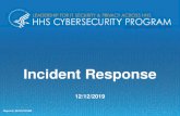 Incident Response · TLP: WHITE, ID# 201912121000 2 • Overview • Event vs Incident • Cybersecurity Kill Chain • Preparation • Detection • Analysis • Containment •