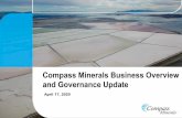 Compass Minerals Business Overview and Governance Update · Table of Contents. 3. Business Overview and Strategy 4 Financial and Capital Allocation Review 13 Corporate Governance