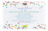 Boo-Hoo Woo-Hoo Breakfast...Please Join Us At the Boo-Hoo Woo-Hoo Breakfast Some of us are crying, Teary-eyed and blue. Some of us are cheering, “I’m glad the summer’s through!”